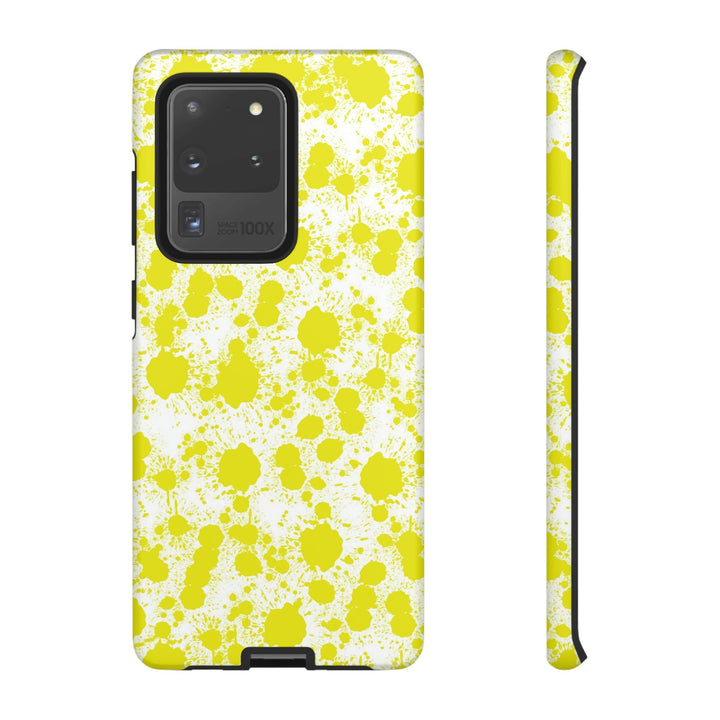 Cool Phone Case | Aesthetic Phone Case | Paint Splash Yellow | For Samsung Galaxy S23, S22, S21, S20 | Luxury Double Layer | Cute - Studio40ParkLane