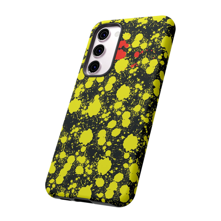Cute Samsung Phone Case | Aesthetic Samsung Phone Case | Paint Splash Yellow Black | Galaxy S23, S22, S21, S20 | Luxury Double Layer | Cool - Studio40ParkLane
