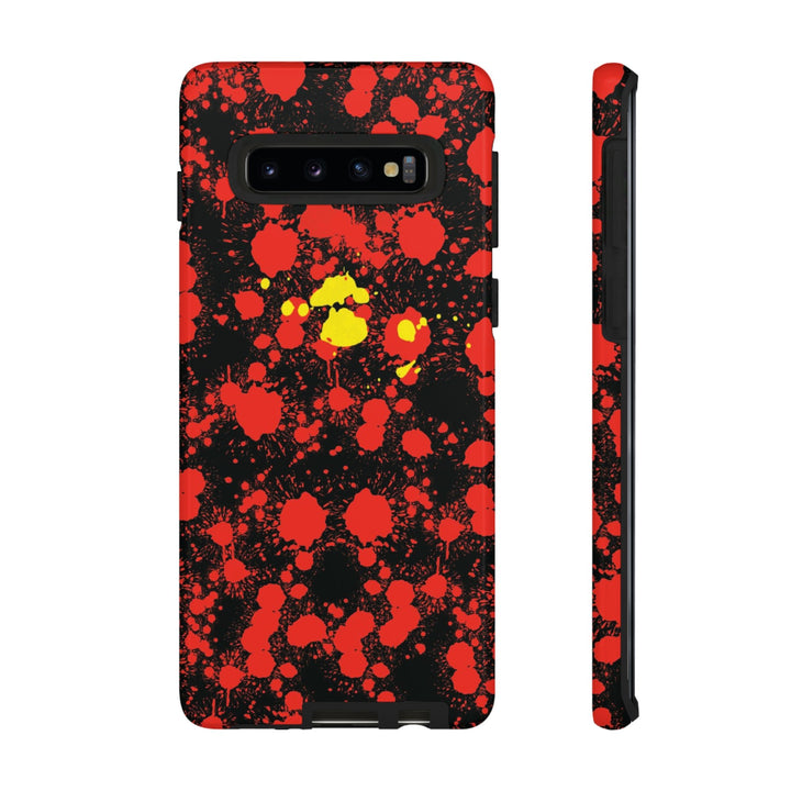 Cool Phone Case | Aesthetic Phone Case | Paint Splash Red Yellow | For Samsung Galaxy S23, S22, S21, S20 | Luxury Double Layer | Cute - Studio40ParkLane