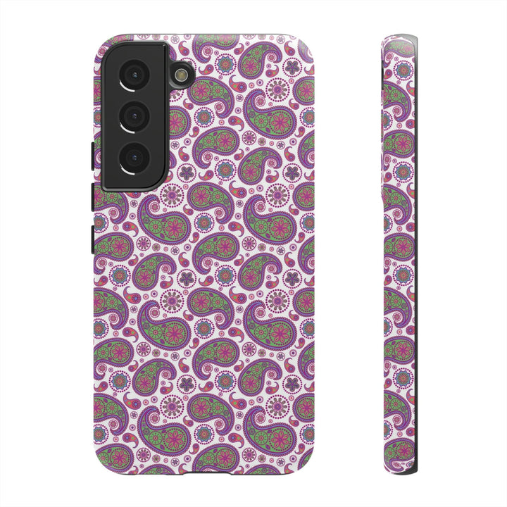 Cute Samsung Phone Case | Aesthetic Samsung Phone Case | Paisley Purple Pink | Galaxy S23, S22, S21, S20 | Luxury Double Layer | Cool - Studio40ParkLane