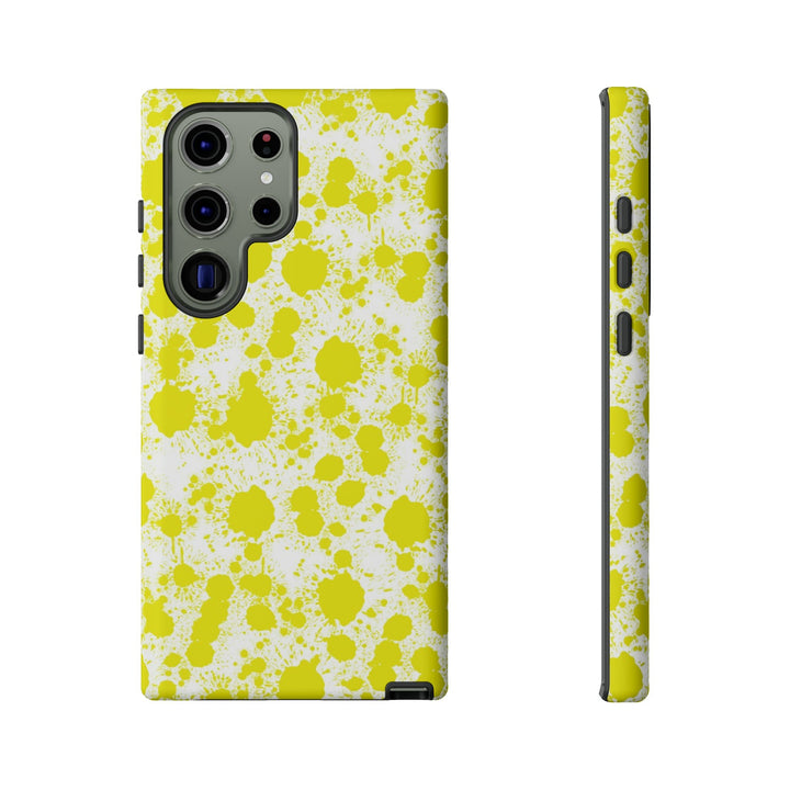 Cool Phone Case | Aesthetic Phone Case | Paint Splash Yellow | For Samsung Galaxy S23, S22, S21, S20 | Luxury Double Layer | Cute - Studio40ParkLane