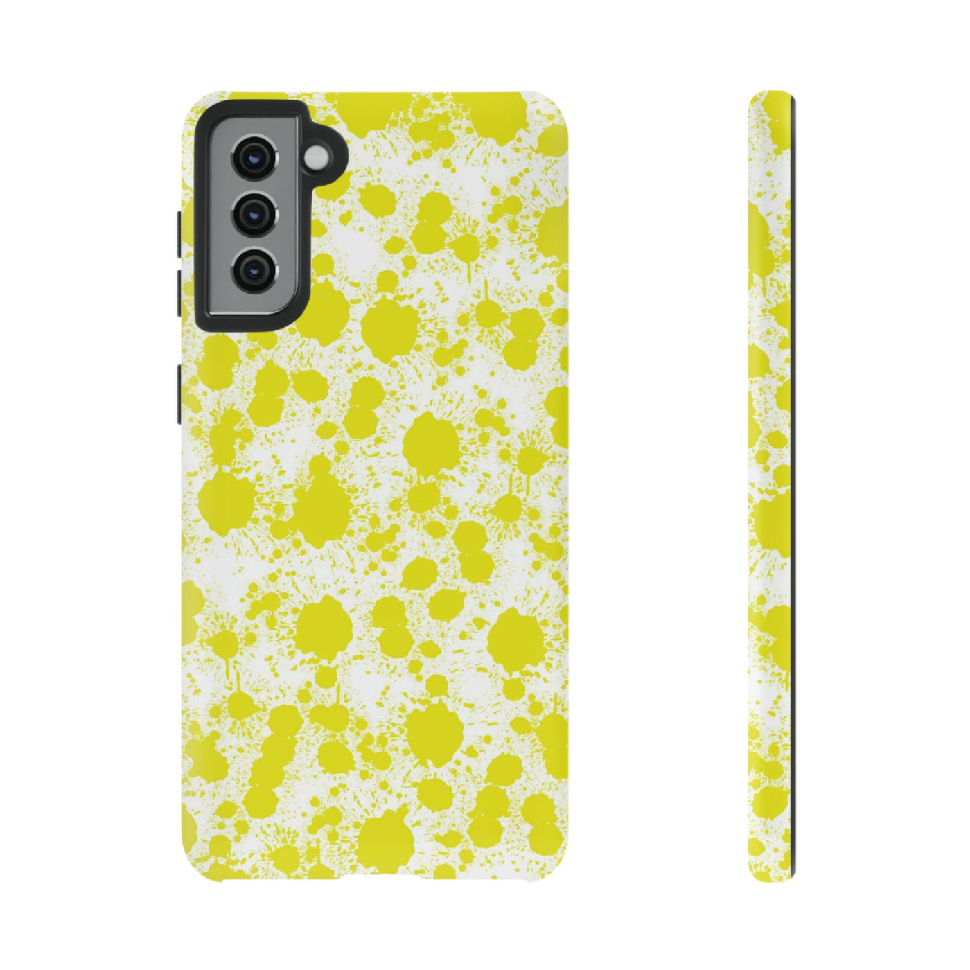 Cool Samsung Phone Case | Aesthetic Samsung Phone Case | Paint Splash Yellow | Galaxy S23, S22, S21, S20 | Luxury Double Layer | Cute - Studio40ParkLane