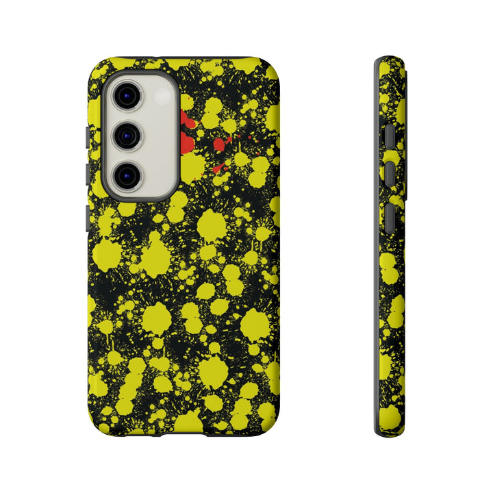 Cute Samsung Phone Case | Aesthetic Samsung Phone Case | Paint Splash Yellow Black | Galaxy S23, S22, S21, S20 | Luxury Double Layer | Cool - Studio40ParkLane