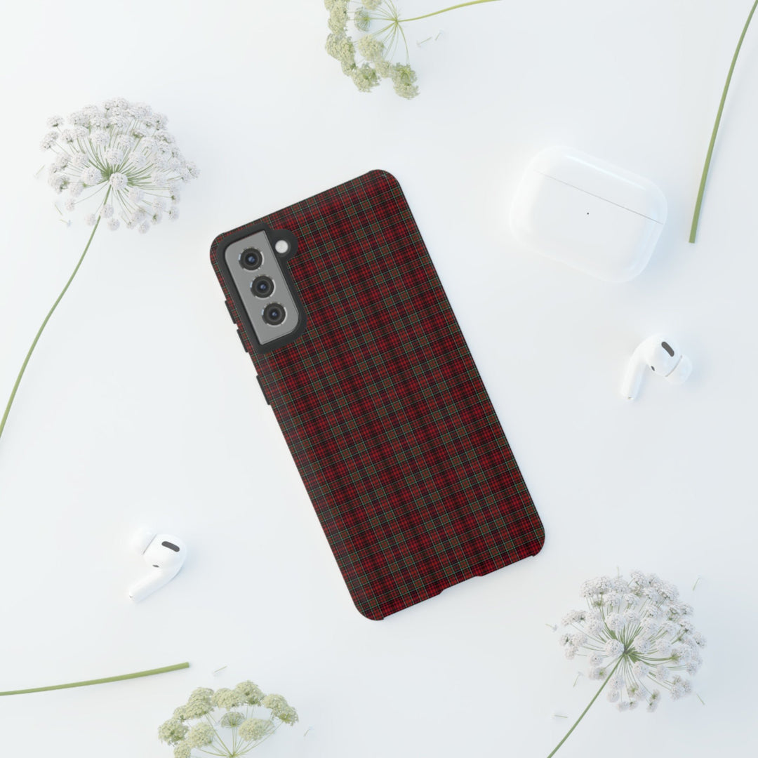 Samsung Galaxy Phone Case | Tough Case double layered | Impact resistant | Galaxy S23, S22, S21, S20 - Matte/Glossy Rose Tartan McDonald - Studio40ParkLane
