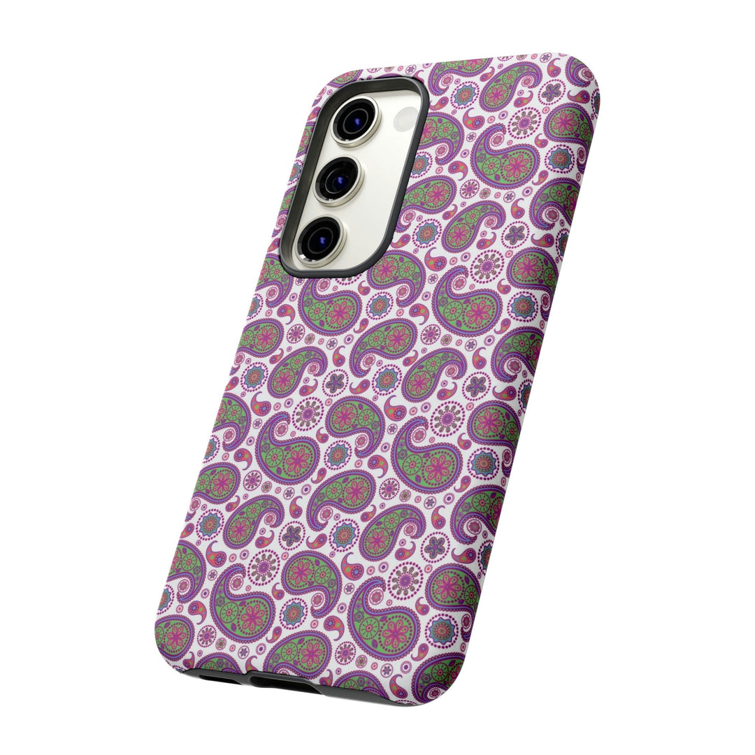 Cute Samsung Phone Case | Aesthetic Samsung Phone Case | Paisley Purple Pink | Galaxy S23, S22, S21, S20 | Luxury Double Layer | Cool - Studio40ParkLane