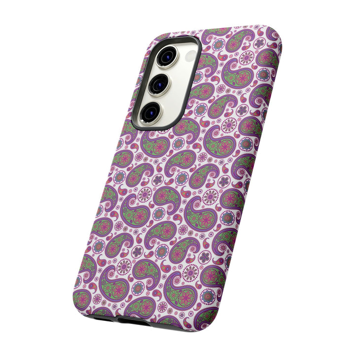 Cute Samsung Phone Case | Aesthetic Samsung Phone Case | Paisley Purple Pink | Galaxy S23, S22, S21, S20 | Luxury Double Layer | Cool - Studio40ParkLane