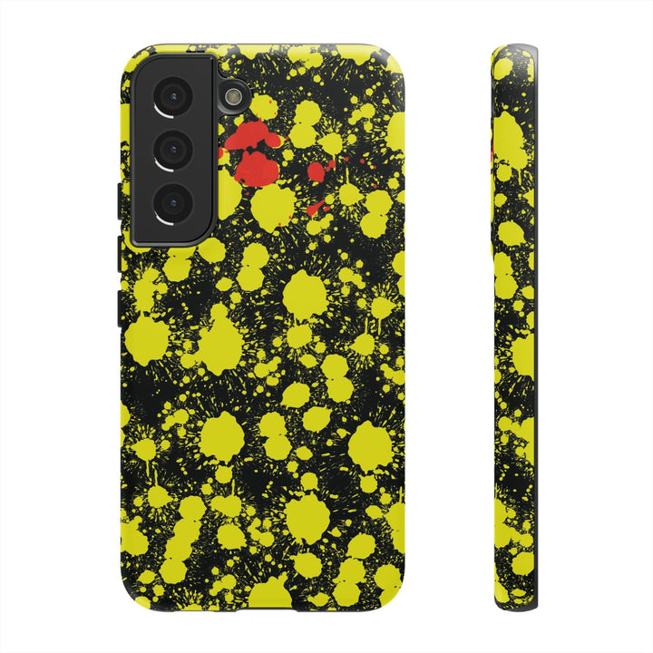 Cute Samsung Phone Case | Aesthetic Samsung Phone Case | Paint Splash Yellow Black | Galaxy S23, S22, S21, S20 | Luxury Double Layer | Cool - Studio40ParkLane