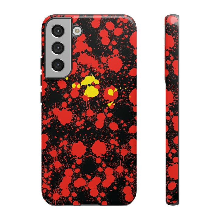 Cool Phone Case | Aesthetic Phone Case | Paint Splash Red Yellow | For Samsung Galaxy S23, S22, S21, S20 | Luxury Double Layer | Cute - Studio40ParkLane