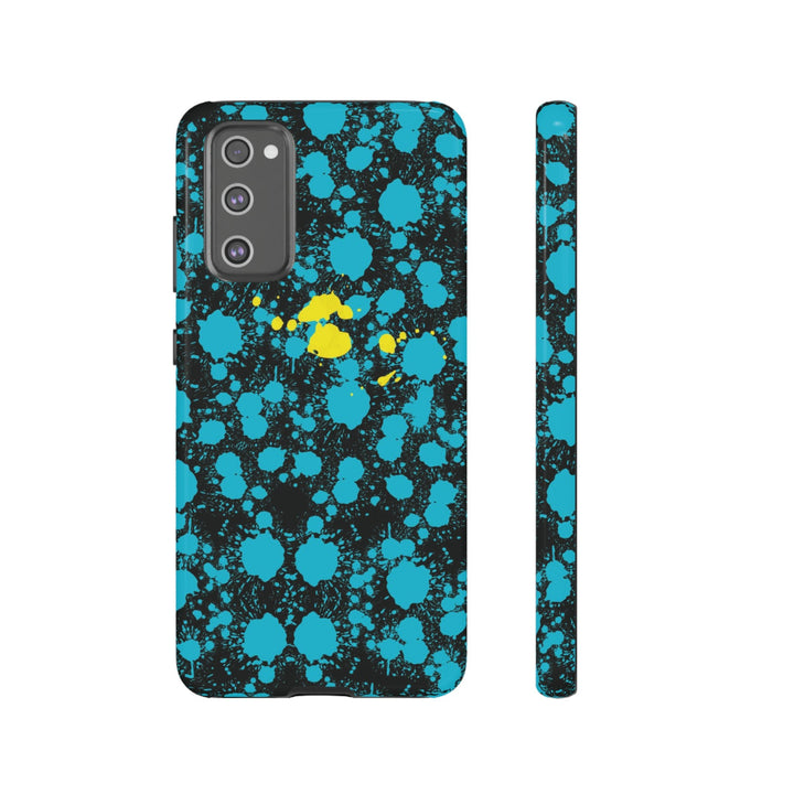 Cute Samsung Phone Cases, Blue Paint Splash Designer Samsung Galaxy S23 Phone Case, Samsung S22 Case, Samsung S21 Case, S20 - Studio40ParkLane