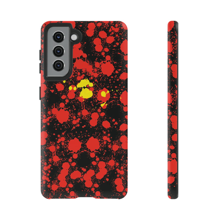 Cool Phone Case | Aesthetic Phone Case | Paint Splash Red Yellow | For Samsung Galaxy S23, S22, S21, S20 | Luxury Double Layer | Cute - Studio40ParkLane