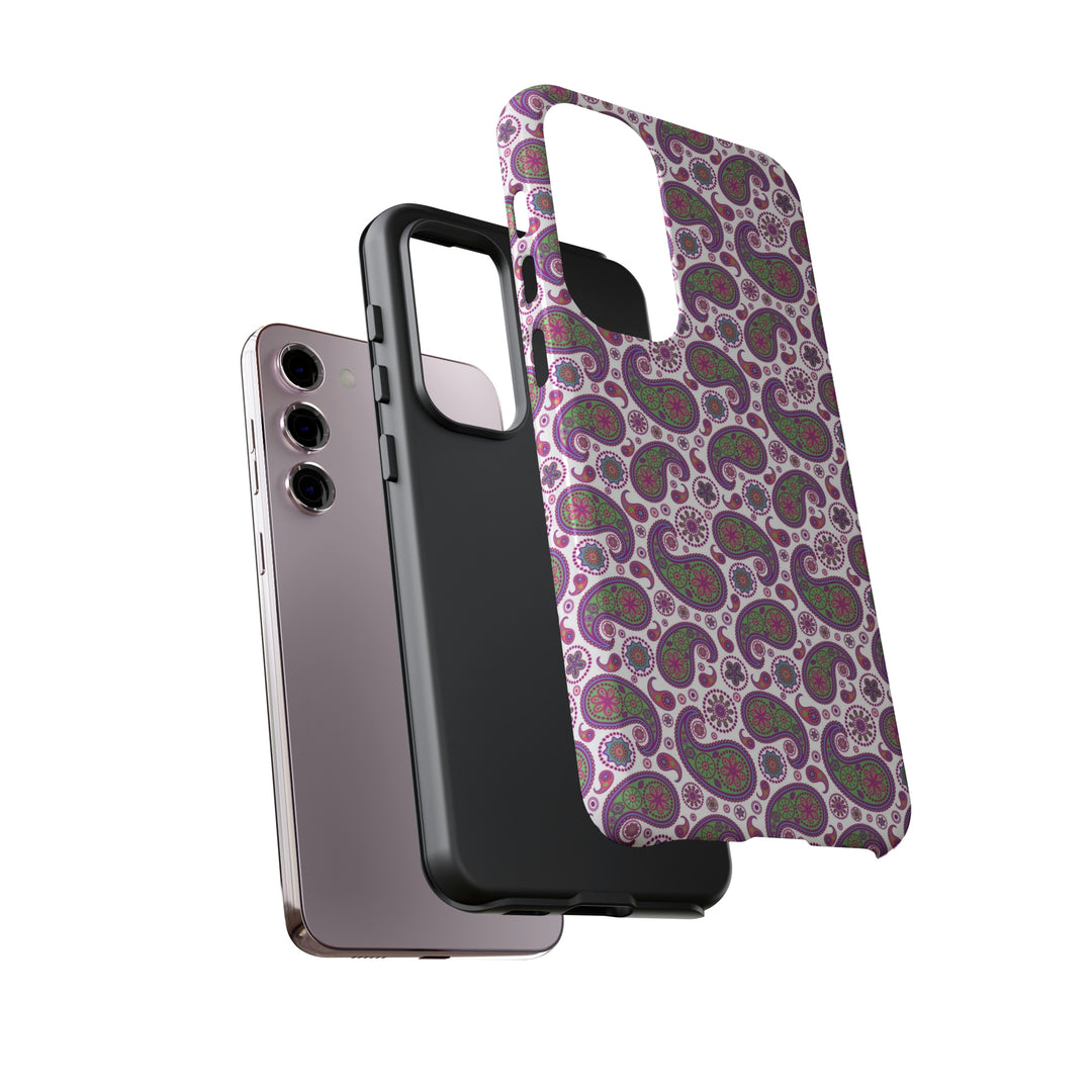 Cute Samsung Phone Case | Aesthetic Samsung Phone Case | Paisley Purple Pink | Galaxy S23, S22, S21, S20 | Luxury Double Layer | Cool - Studio40ParkLane