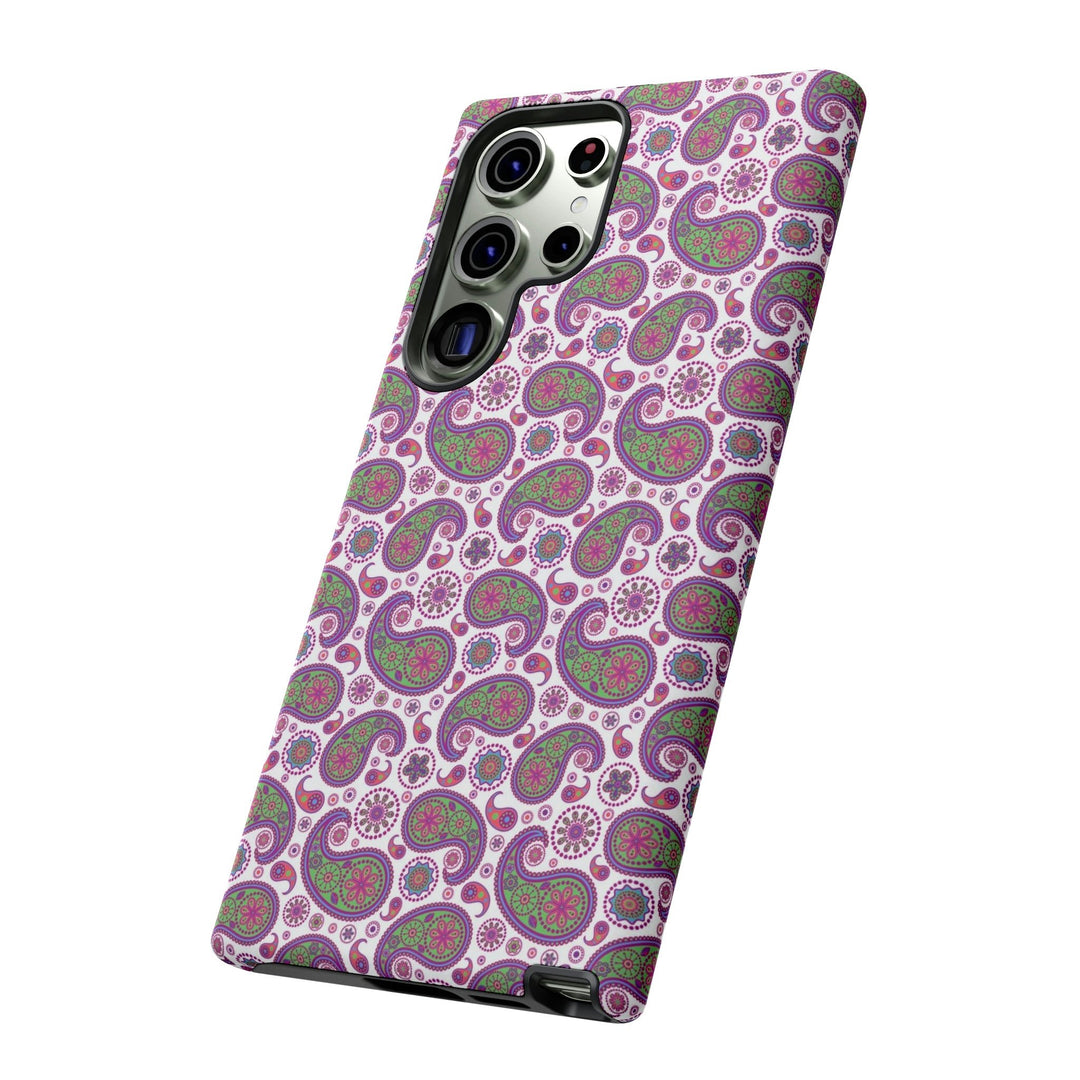Cute Samsung Phone Case | Aesthetic Samsung Phone Case | Paisley Purple Pink | Galaxy S23, S22, S21, S20 | Luxury Double Layer | Cool - Studio40ParkLane