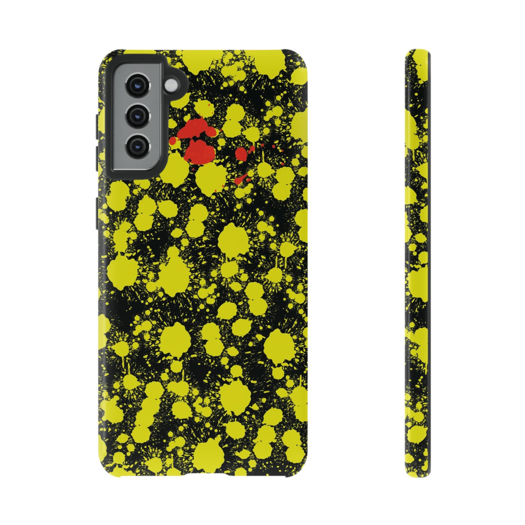 Cute Samsung Phone Case | Aesthetic Samsung Phone Case | Paint Splash Yellow Black | Galaxy S23, S22, S21, S20 | Luxury Double Layer | Cool - Studio40ParkLane