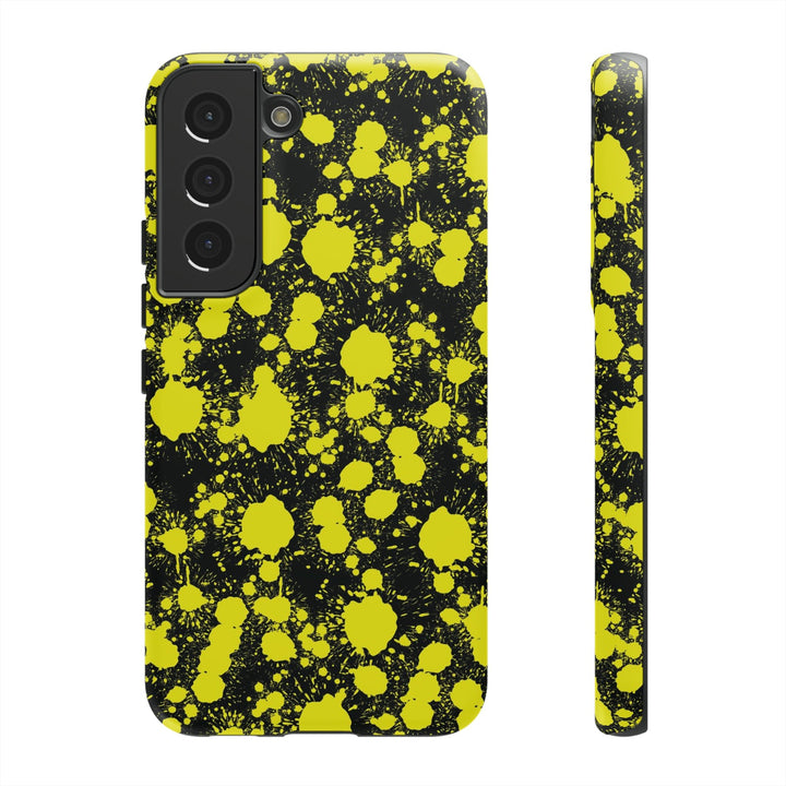 Cute Samsung Phone Case | Aesthetic Samsung Phone Case | Paint Splash Yellow Black | Galaxy S23, S22, S21, S20 | Luxury Double Layer | Cool - Studio40ParkLane