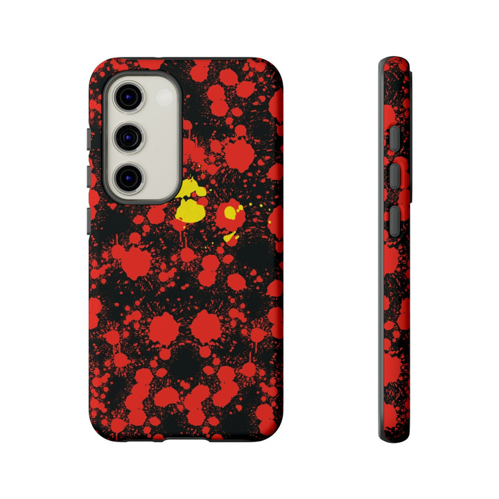 Cool Phone Case | Aesthetic Phone Case | Paint Splash Red Yellow | For Samsung Galaxy S23, S22, S21, S20 | Luxury Double Layer | Cute - Studio40ParkLane