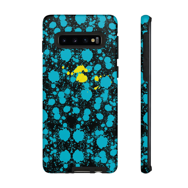 Cute Samsung Phone Cases, Blue Paint Splash Designer Samsung Galaxy S23 Phone Case, Samsung S22 Case, Samsung S21 Case, S20 - Studio40ParkLane