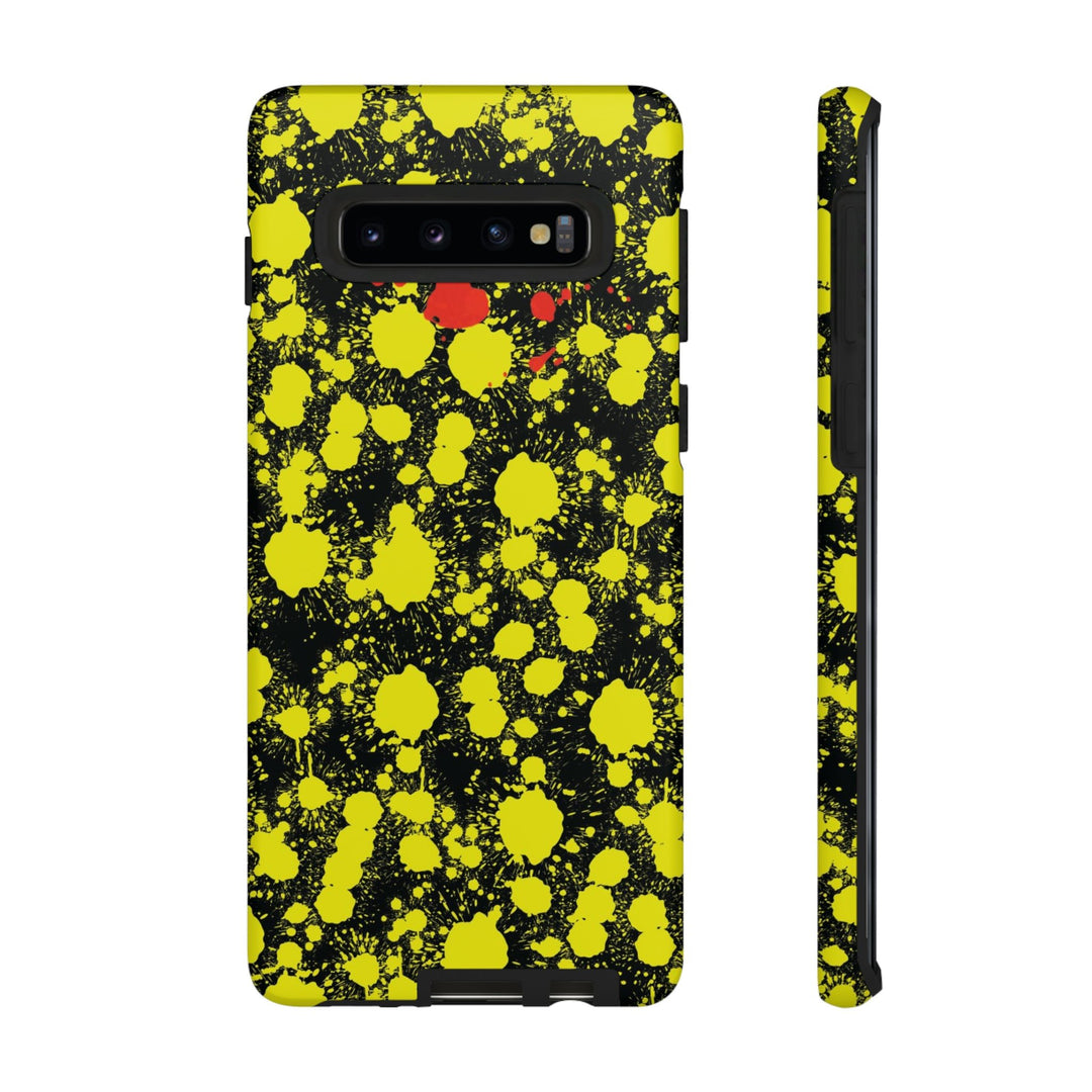 Cute Samsung Phone Case | Aesthetic Samsung Phone Case | Paint Splash Yellow Black | Galaxy S23, S22, S21, S20 | Luxury Double Layer | Cool - Studio40ParkLane