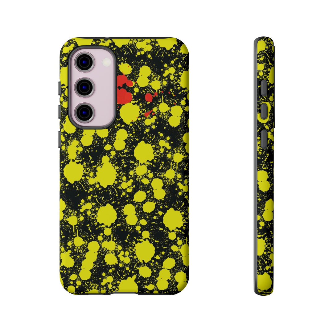 Cute Samsung Phone Case | Aesthetic Samsung Phone Case | Paint Splash Yellow Black | Galaxy S23, S22, S21, S20 | Luxury Double Layer | Cool - Studio40ParkLane