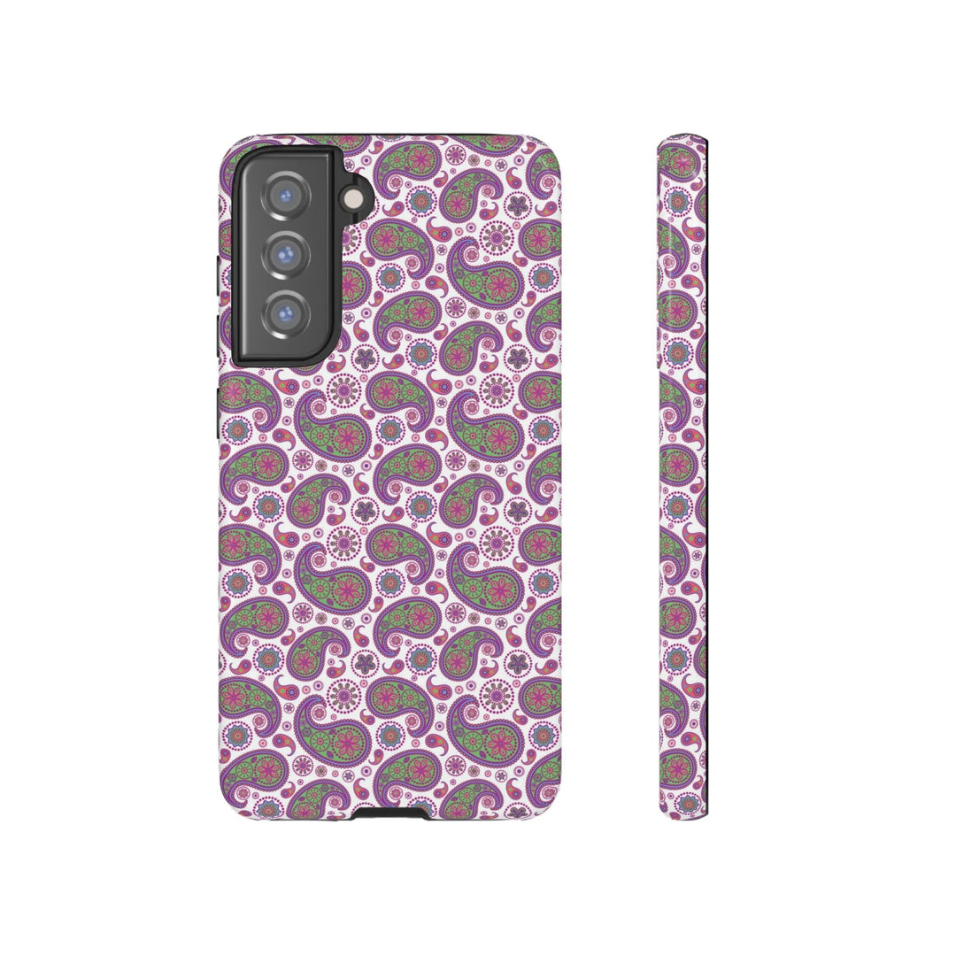 Cute Samsung Phone Case | Aesthetic Samsung Phone Case | Paisley Purple Pink | Galaxy S23, S22, S21, S20 | Luxury Double Layer | Cool - Studio40ParkLane