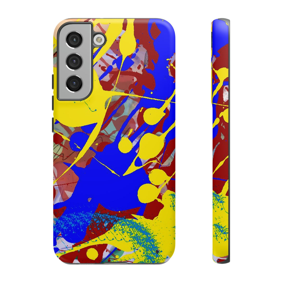 Samsung Galaxy Phone Case | Galaxy S23, S22, S21, S20 | Luxury Case Double Layered | Impact Resistant | Fashionable - Paint Spill 2 - Studio40ParkLane