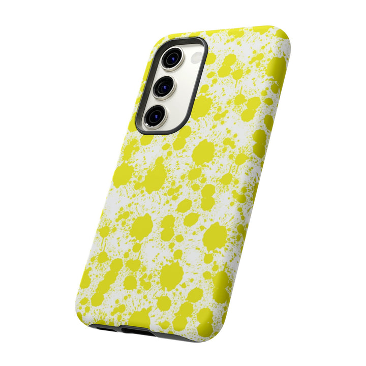 Cool Phone Case | Aesthetic Phone Case | Paint Splash Yellow | For Samsung Galaxy S23, S22, S21, S20 | Luxury Double Layer | Cute - Studio40ParkLane