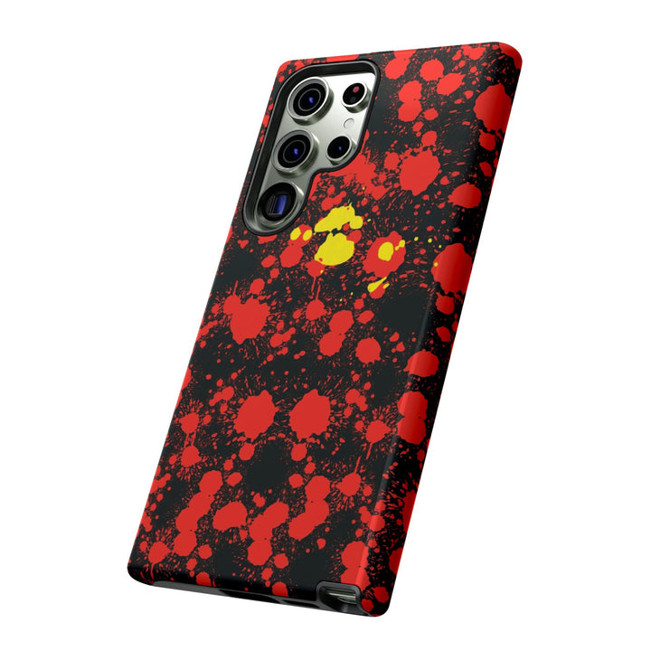 Cool Phone Case | Aesthetic Phone Case | Paint Splash Red Yellow | For Samsung Galaxy S23, S22, S21, S20 | Luxury Double Layer | Cute - Studio40ParkLane