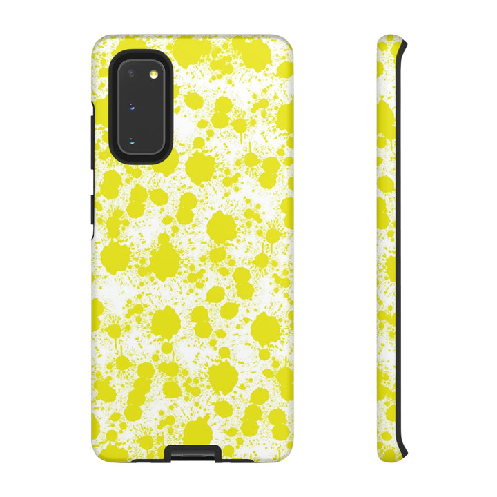 Cool Phone Case | Aesthetic Phone Case | Paint Splash Yellow | For Samsung Galaxy S23, S22, S21, S20 | Luxury Double Layer | Cute - Studio40ParkLane