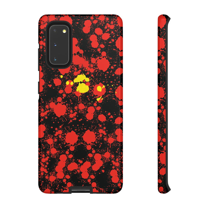 Cool Phone Case | Aesthetic Phone Case | Paint Splash Red Yellow | For Samsung Galaxy S23, S22, S21, S20 | Luxury Double Layer | Cute - Studio40ParkLane