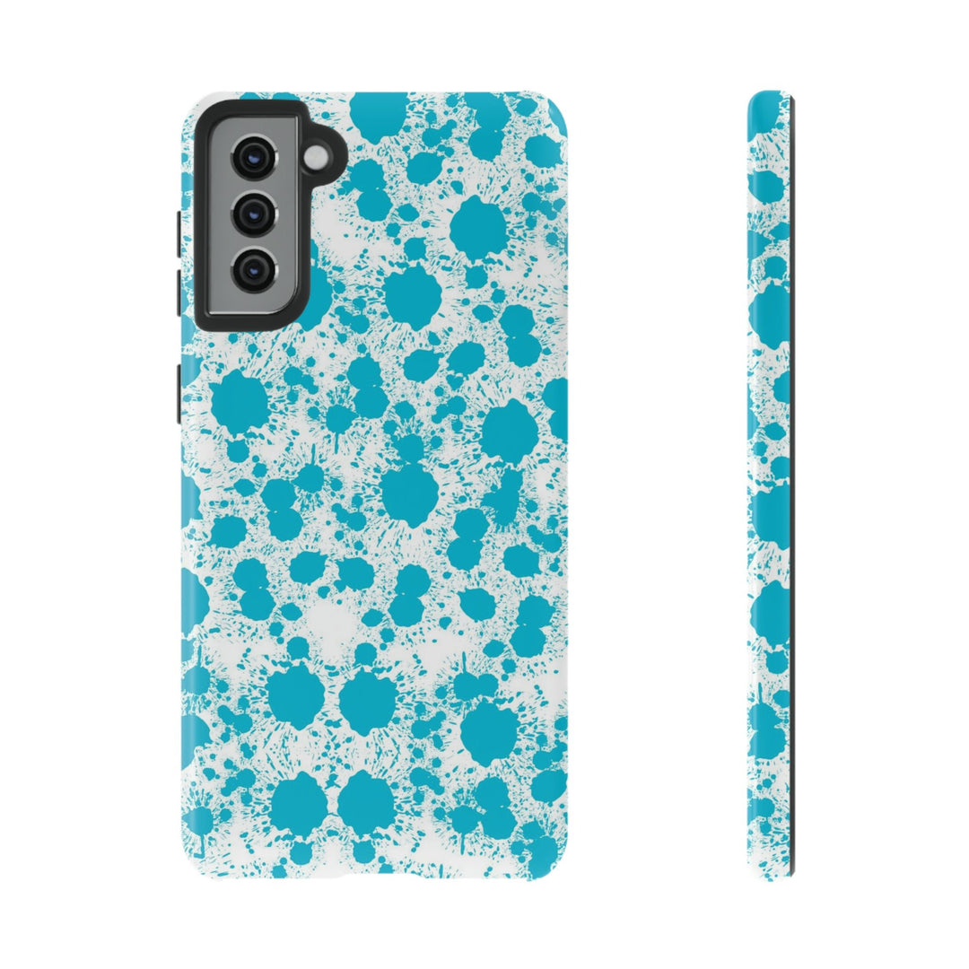 Cute Samsung Phone Case | Aesthetic Samsung Phone Case | Paint Splash Light Blue | Galaxy S23, S22, S21, S20 | Luxury Double Layer | Cool - Studio40ParkLane