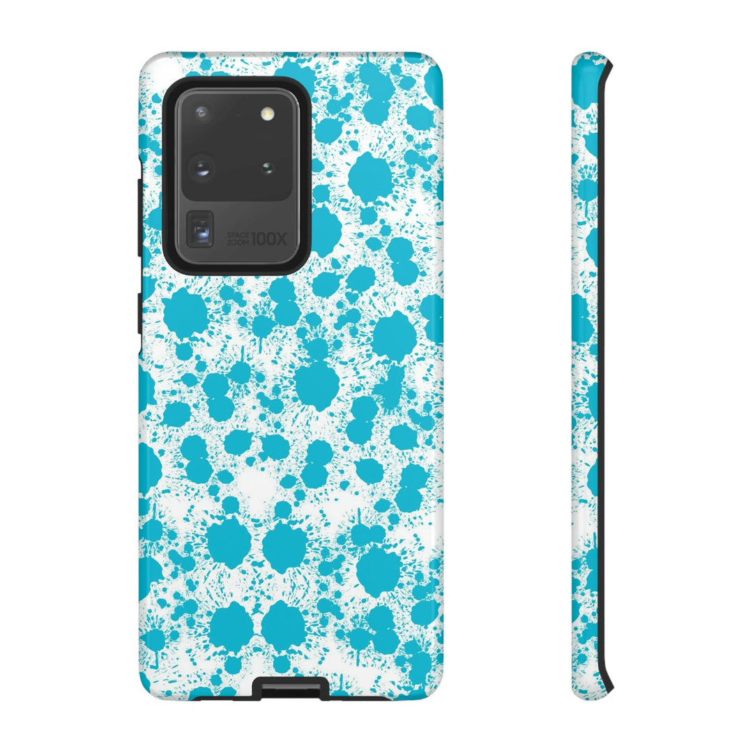 Cute Samsung Phone Case | Aesthetic Samsung Phone Case | Paint Splash Light Blue | Galaxy S23, S22, S21, S20 | Luxury Double Layer | Cool - Studio40ParkLane