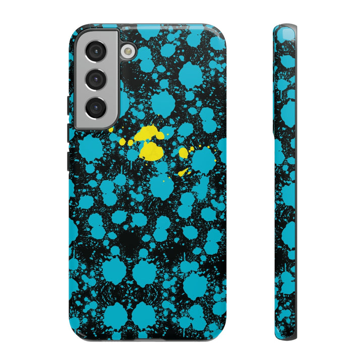 Cute Samsung Phone Cases, Blue Paint Splash Designer Samsung Galaxy S23 Phone Case, Samsung S22 Case, Samsung S21 Case, S20 - Studio40ParkLane