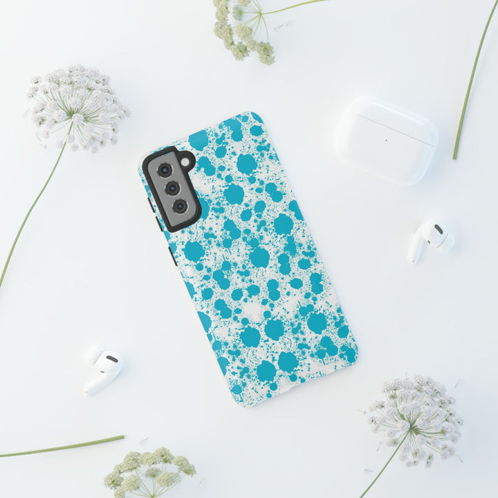 Cute Samsung Phone Case | Aesthetic Samsung Phone Case | Paint Splash Light Blue | Galaxy S23, S22, S21, S20 | Luxury Double Layer | Cool - Studio40ParkLane