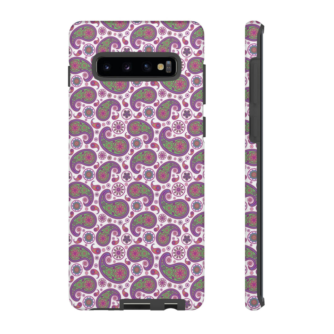 Cute Samsung Phone Case | Aesthetic Samsung Phone Case | Paisley Purple Pink | Galaxy S23, S22, S21, S20 | Luxury Double Layer | Cool - Studio40ParkLane