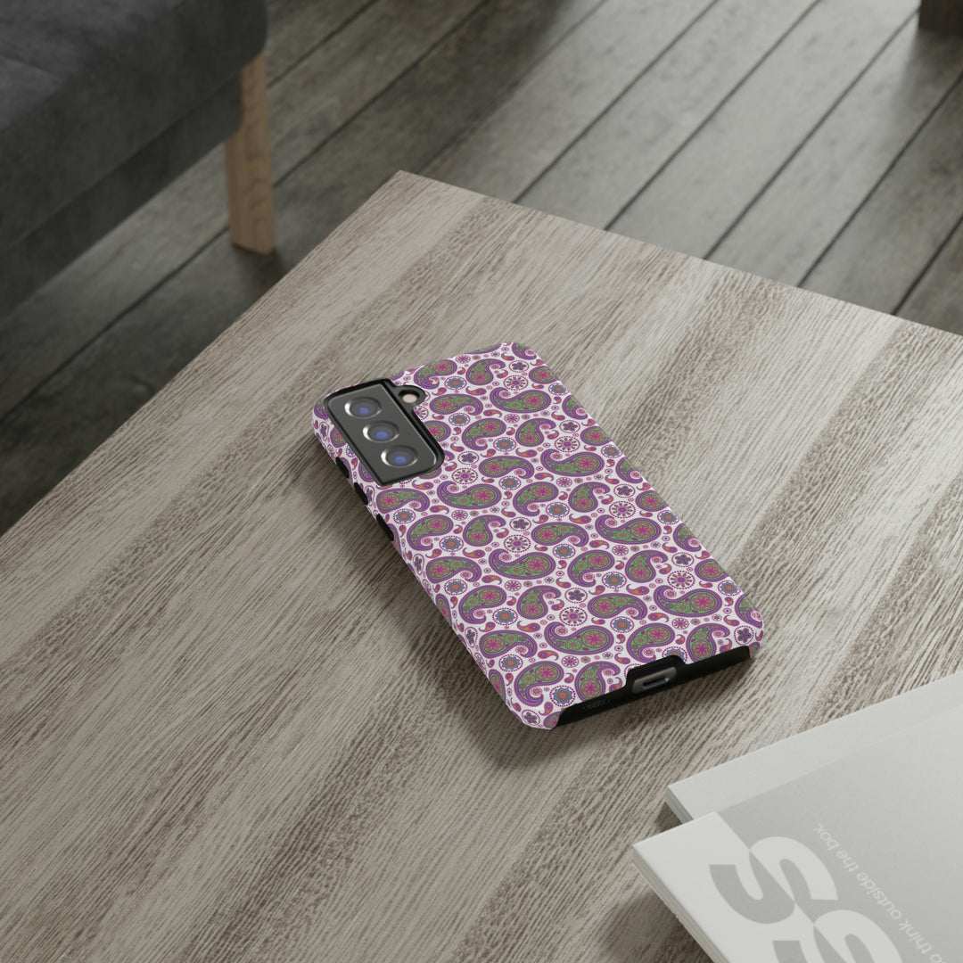 Cute Samsung Phone Case | Aesthetic Samsung Phone Case | Paisley Purple Pink | Galaxy S23, S22, S21, S20 | Luxury Double Layer | Cool - Studio40ParkLane