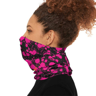 Neck Gaiter for Women Men - Multipurpose UPF 50 Sun Protection - Warm Winter Cool Summer Spring23 Paint Splash Pink 2