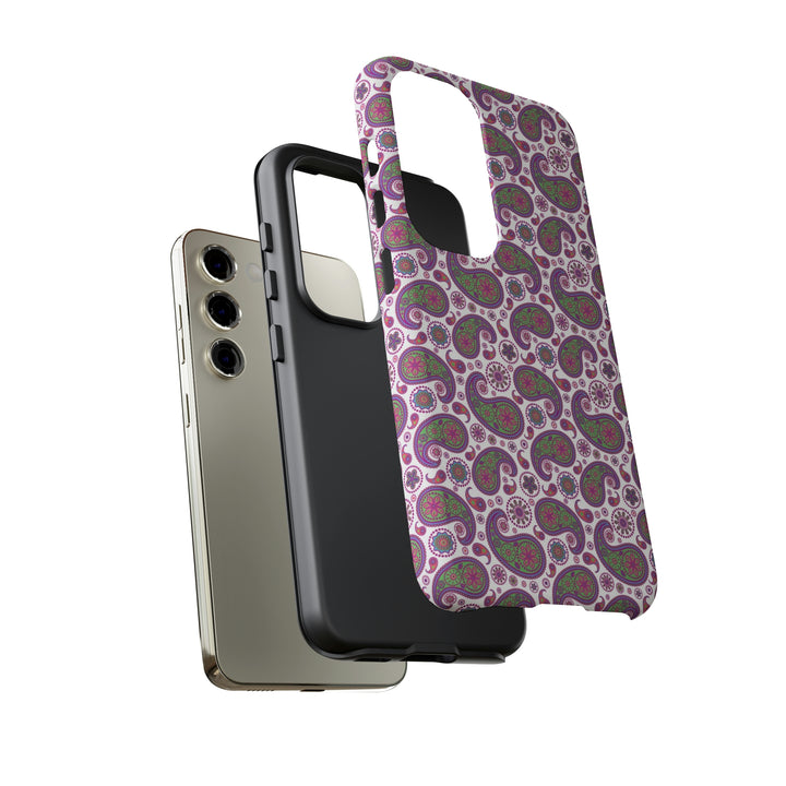 Cute Samsung Phone Case | Aesthetic Samsung Phone Case | Paisley Purple Pink | Galaxy S23, S22, S21, S20 | Luxury Double Layer | Cool - Studio40ParkLane