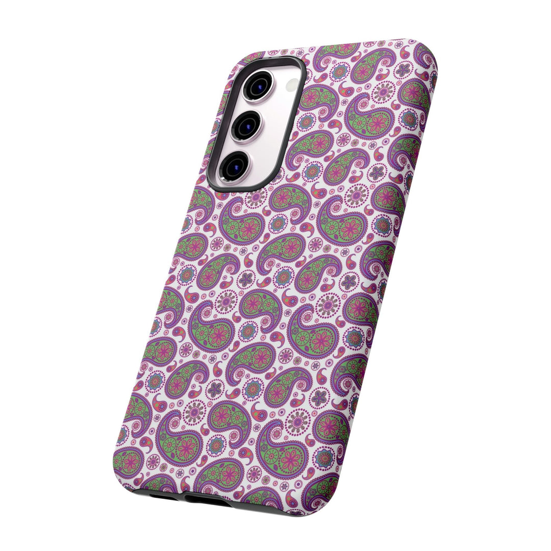 Cute Samsung Phone Case | Aesthetic Samsung Phone Case | Paisley Purple Pink | Galaxy S23, S22, S21, S20 | Luxury Double Layer | Cool - Studio40ParkLane