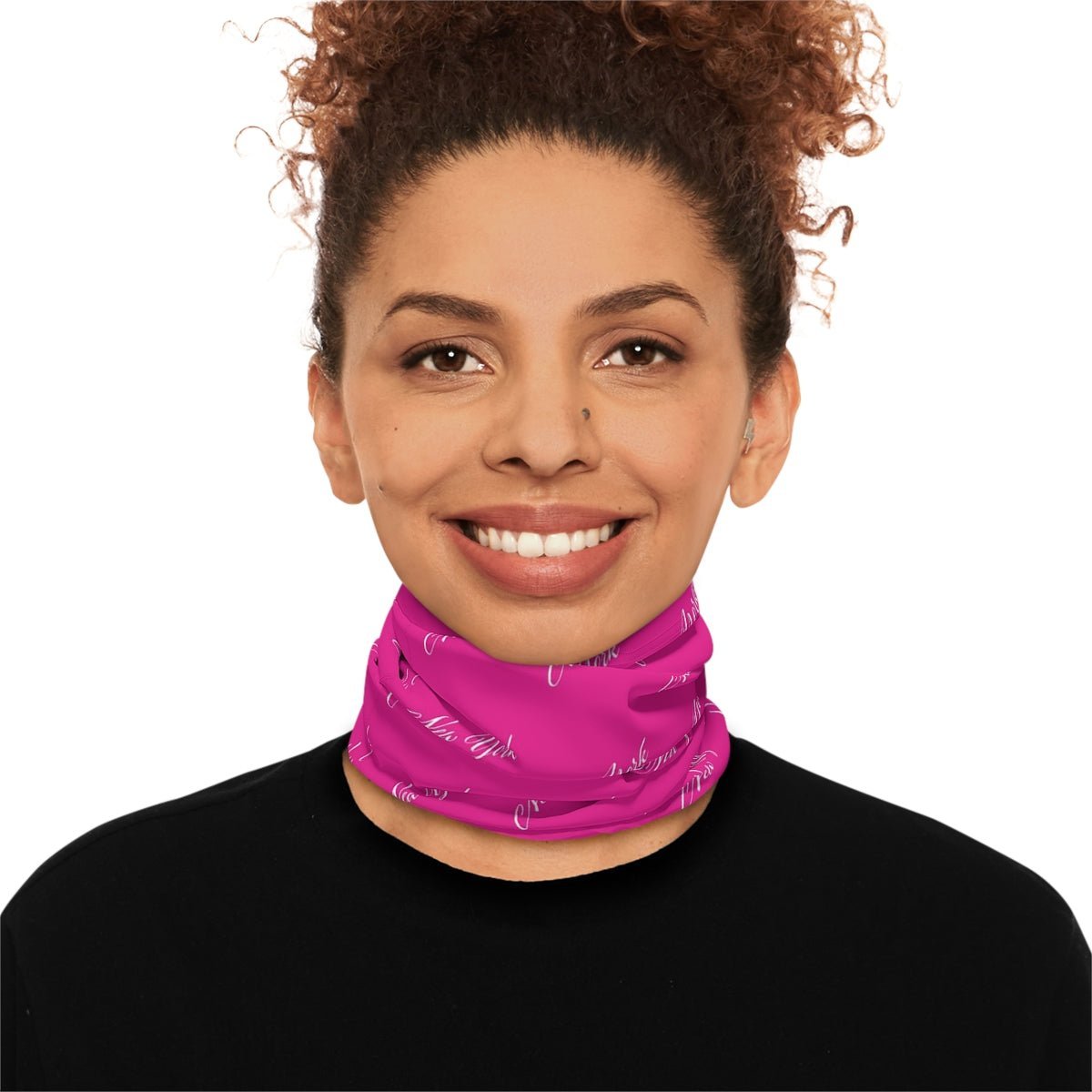 Fashionable Neck Gaiter For Women Girls Men - Multi-Purpose UPF 50+ UV+ Full Face Mask Buff Balaclava Pink NY - Studio40ParkLane